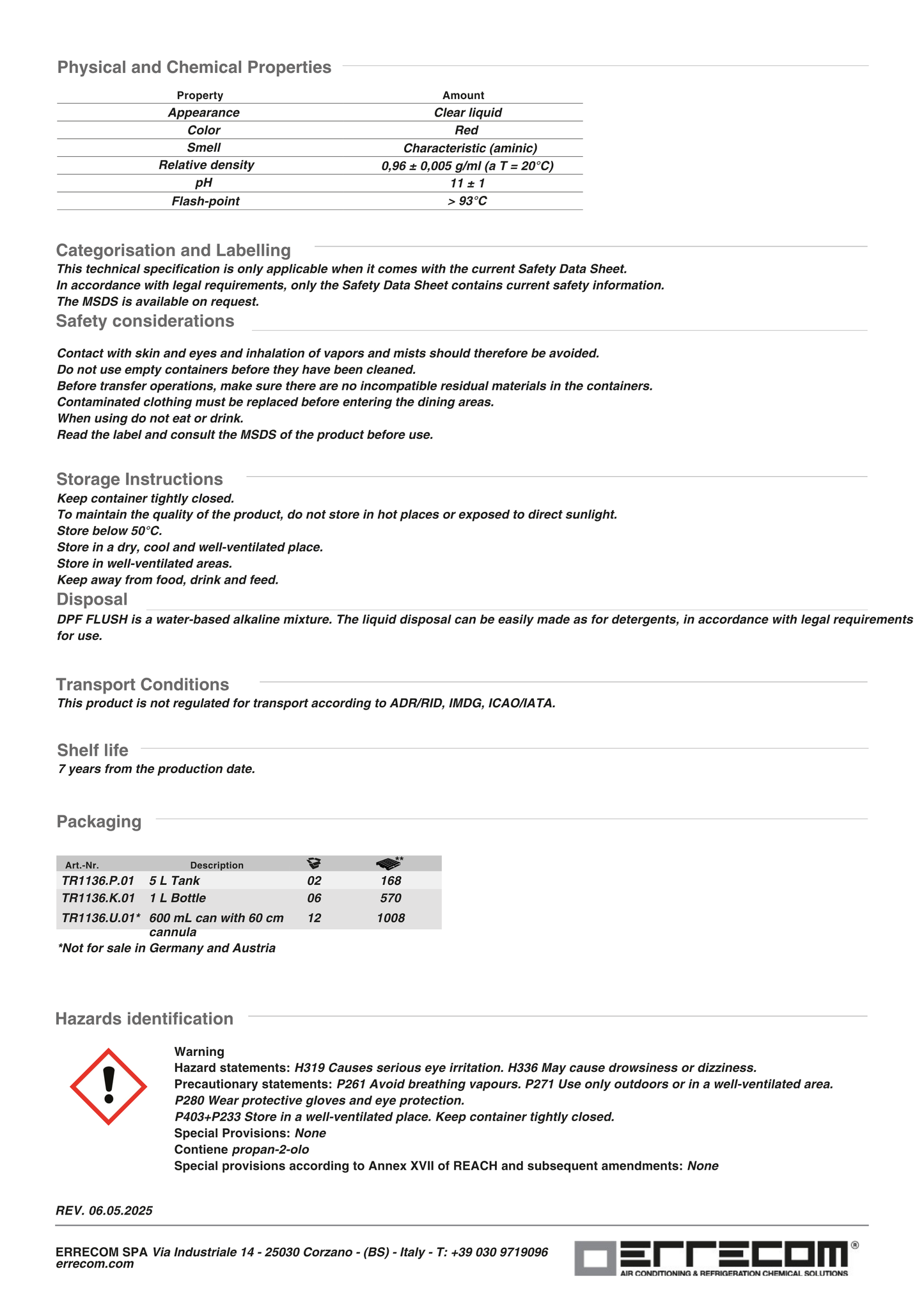 ERRECOM - DPF Flush Gallon