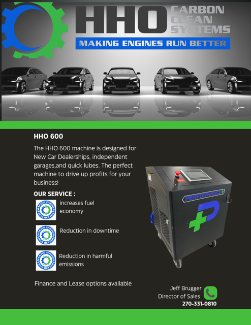 HHO 600 - Hydrogen Carbon Cleaning Machine