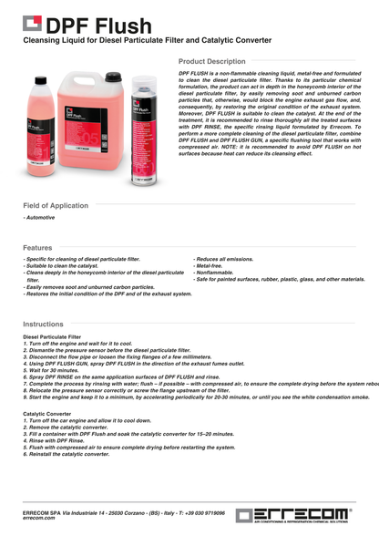 Errecom DPF Flush Aerosol